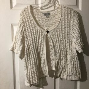 White crochet sweater